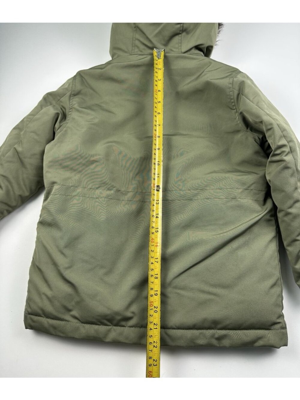 Gap Kids Boy Girl Faux-fur Warm Parka Green Fleece Jacket Coat Small 6-7 - Picture 7 of 7